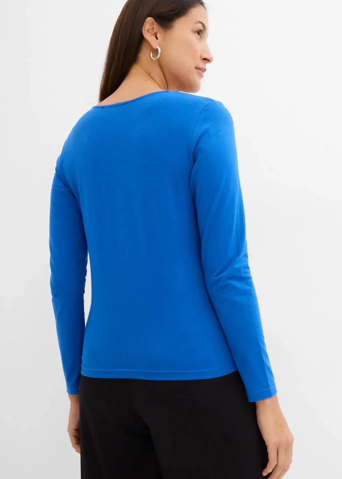 bonprix Shirts & Tops|Basics^Langarmshirt mit reiner Bio-Baumwolle arktikblau