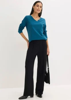 bonprix Shirts & Tops^Langarmshirt mit Ösen blaupetrol