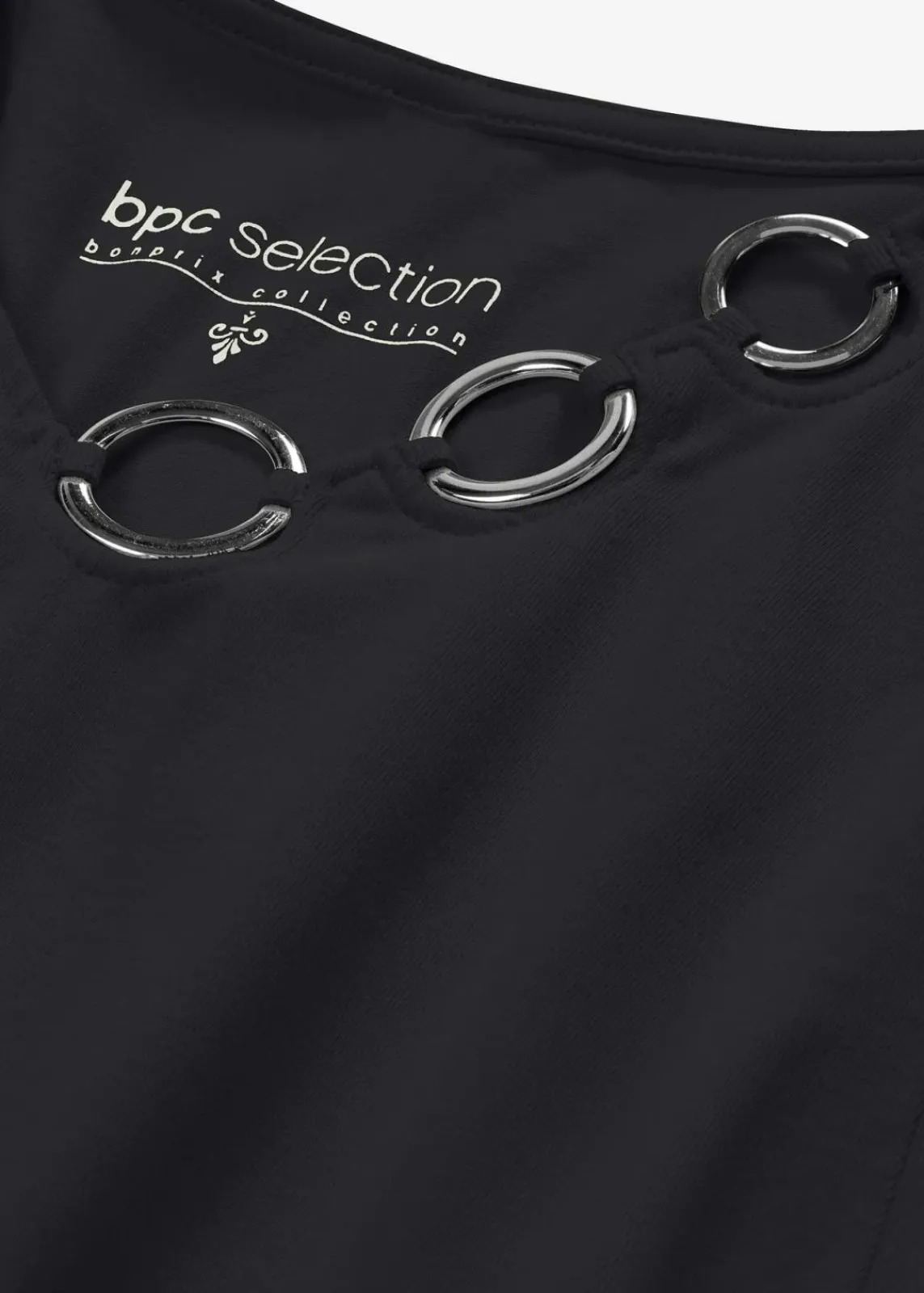 bonprix Shirts & Tops^Langarmshirt mit Ösen schwarz