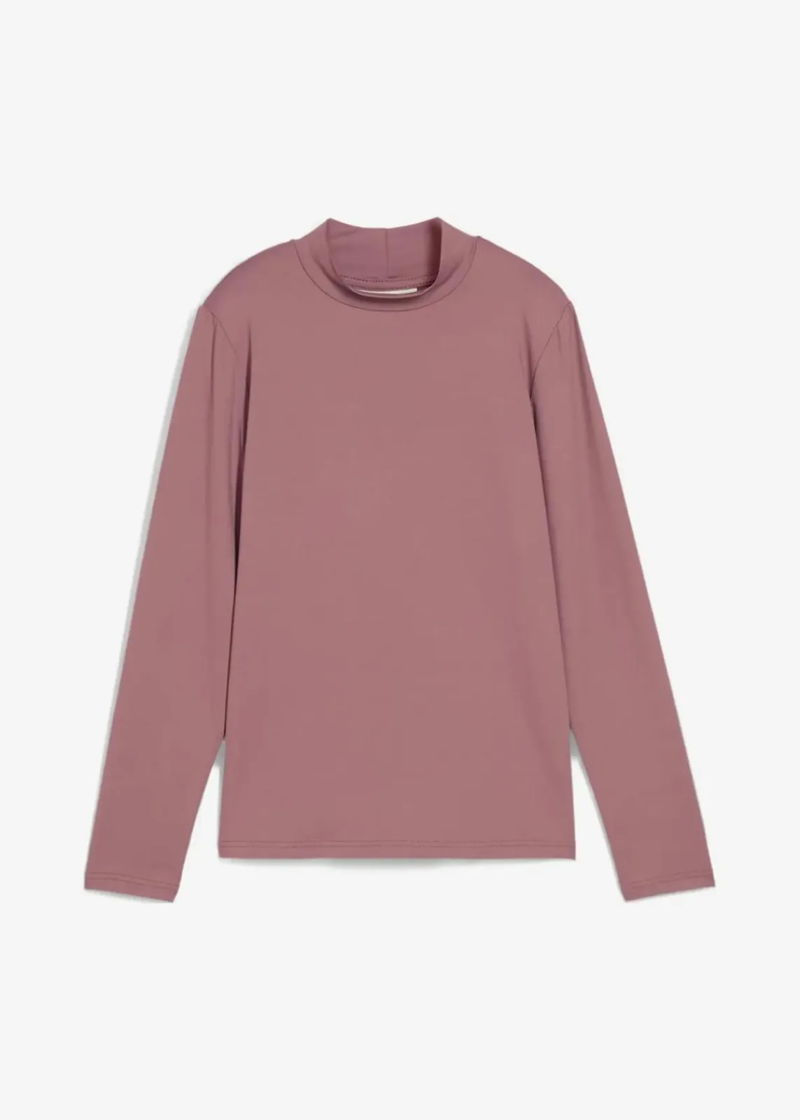 bonprix Shirts & Tops|Basics^Langarmshirt mit Stehkragen mit recyceltem Polyamid matt violett