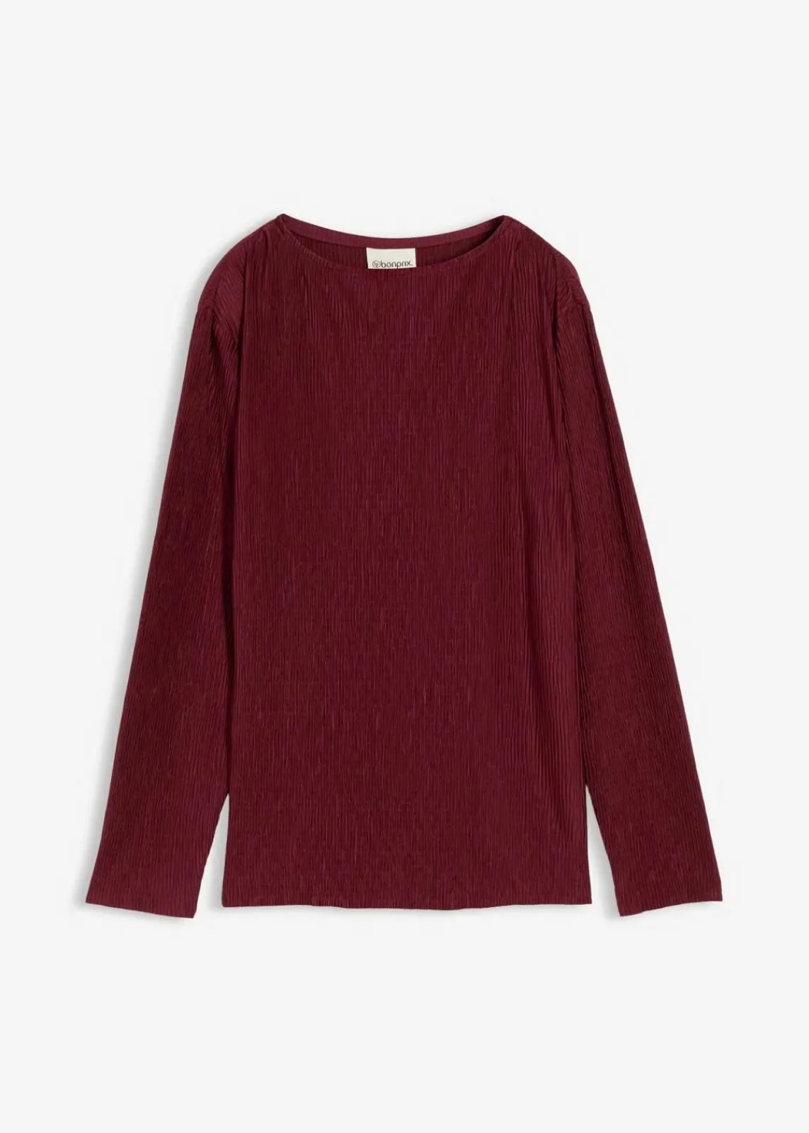 bonprix Shirts & Tops^Langarmshirt mit Struktureffekt ahornrot