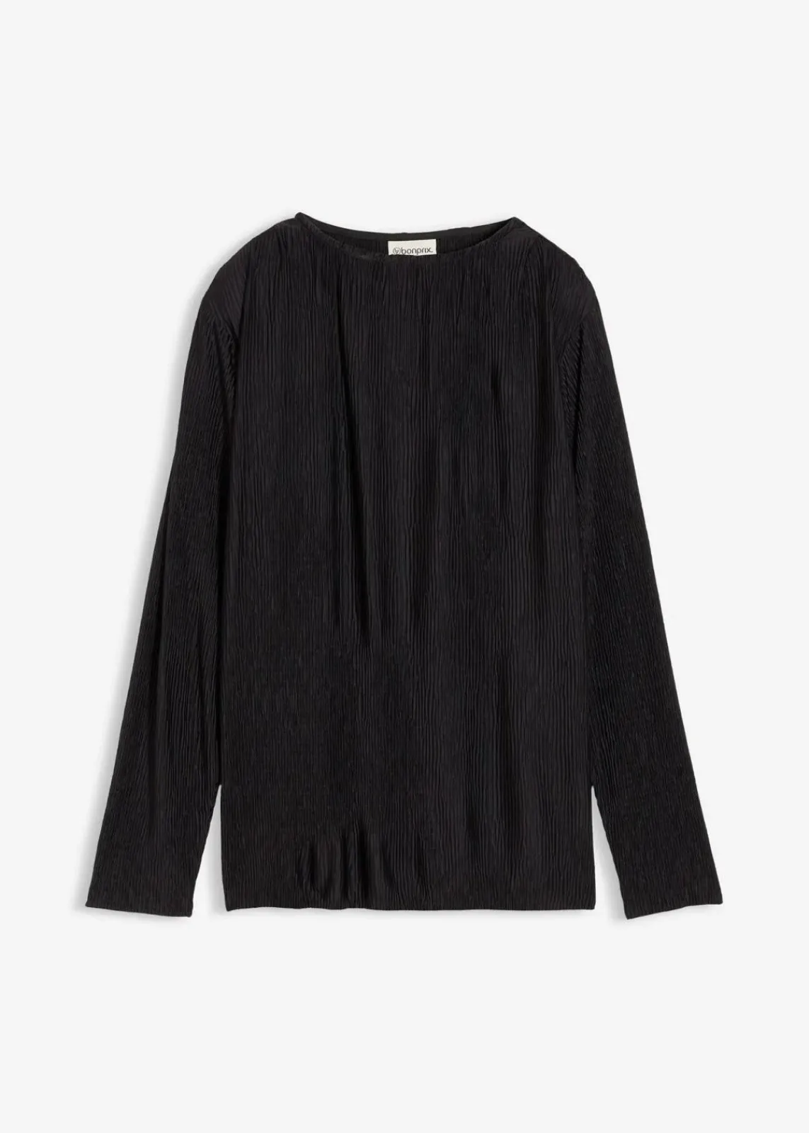 bonprix Shirts & Tops^Langarmshirt mit Struktureffekt schwarz