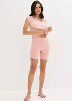 bonprix Wäsche·Baumwollunterwäsche|Wäsche·Höschen^Lange Damen Boxer mit Bio-Baumwolle (3er Pack) antikrosa/schiefergrau/weiß