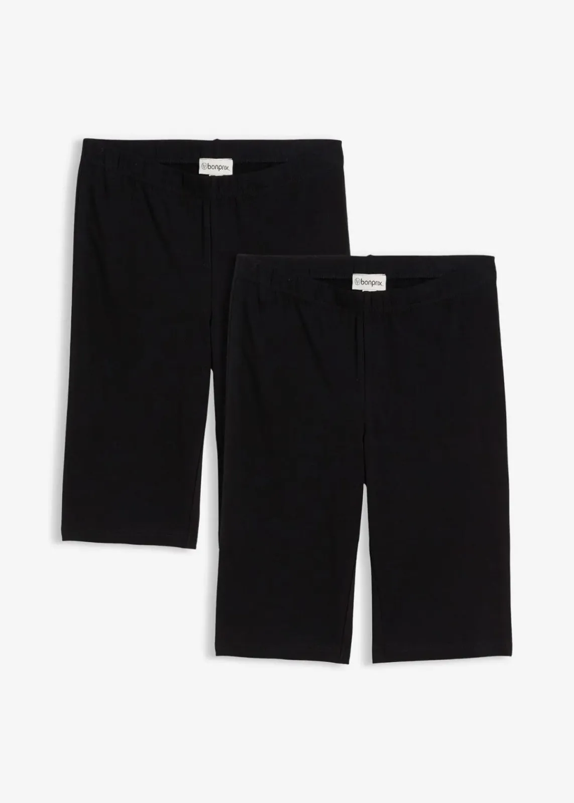 bonprix Wäsche·Radler & Oberschenkelschutz|Bekleidung·Röcke^Lange Radlerhose (2er Pack) schwarz+schwarz