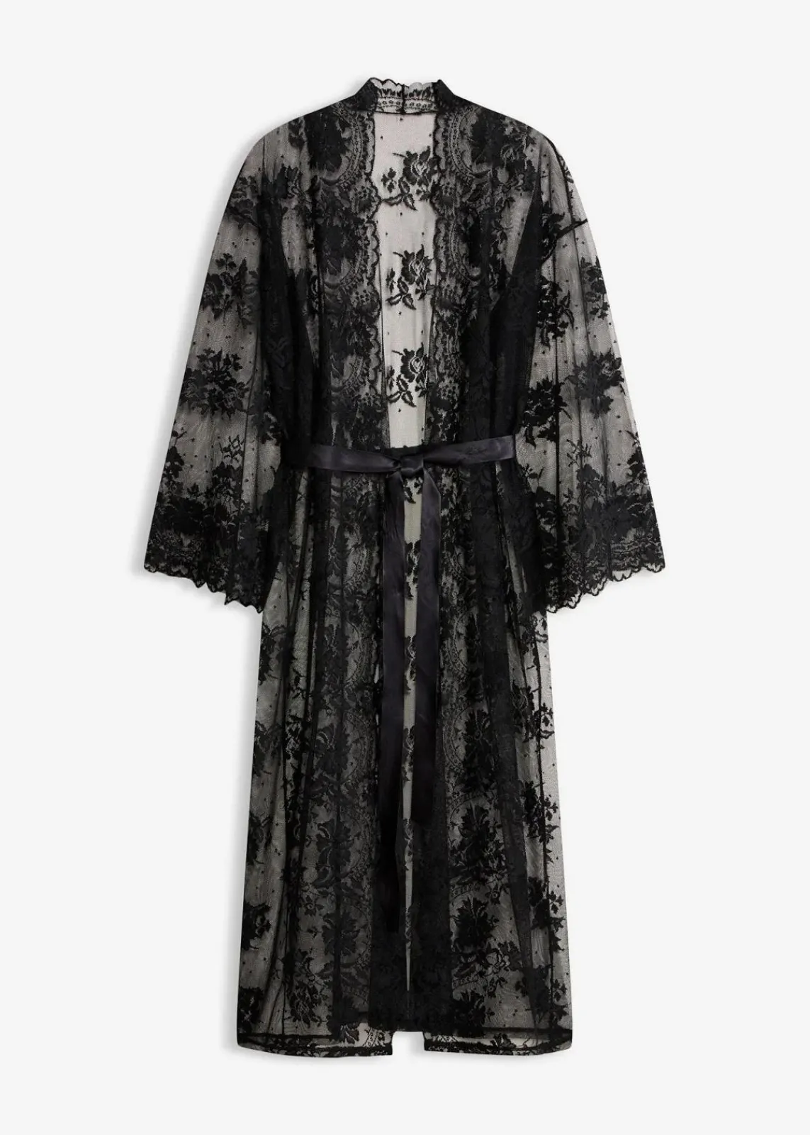 bonprix Wäsche·Dessous|Wäsche·Bademäntel^Langer Kimono schwarz