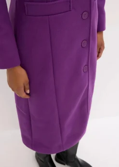 bonprix Jacken & Mäntel|Bekleidung·Hosen^Langer Mantel in Wolloptik tiefviolett