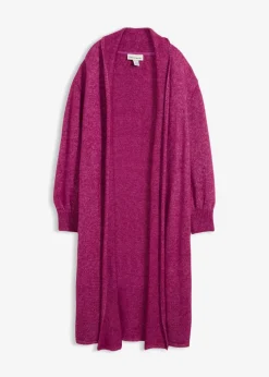 bonprix Bekleidung·Umstandsmode|Bekleidung·Jeans^Langer Strickmantel in Hairy Optik dunkelfuchsia