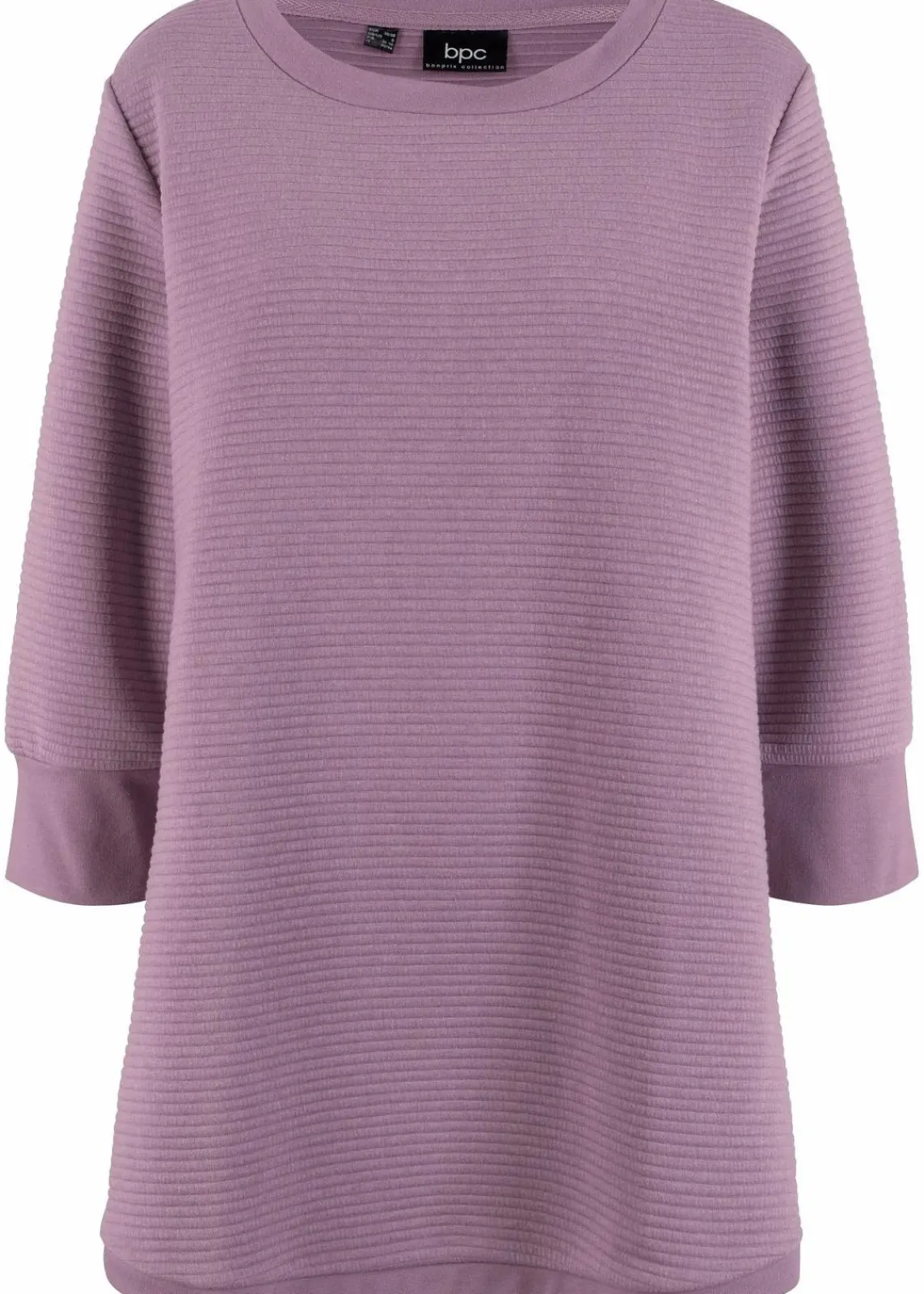 bonprix Bekleidung·Blusen & Tuniken|Sweat^Langes Sweatshirt mit Viskose mattlavendel