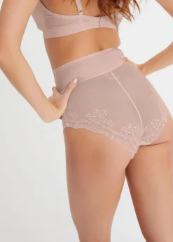 bonprix Wäsche·Shapewear|Wäsche·Höschen^Lasercut Shape Panty mit ​mittlerer Formkraft (2er Pack) 2x mattbeige