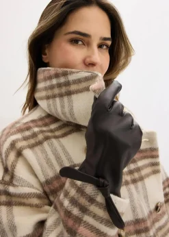 bonprix Handschuhe & Stulpen^Lederhandschuhe dunkelbraun