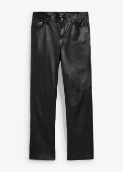 bonprix Hosen|Premium^Lederhose aus Lammnappa schwarz