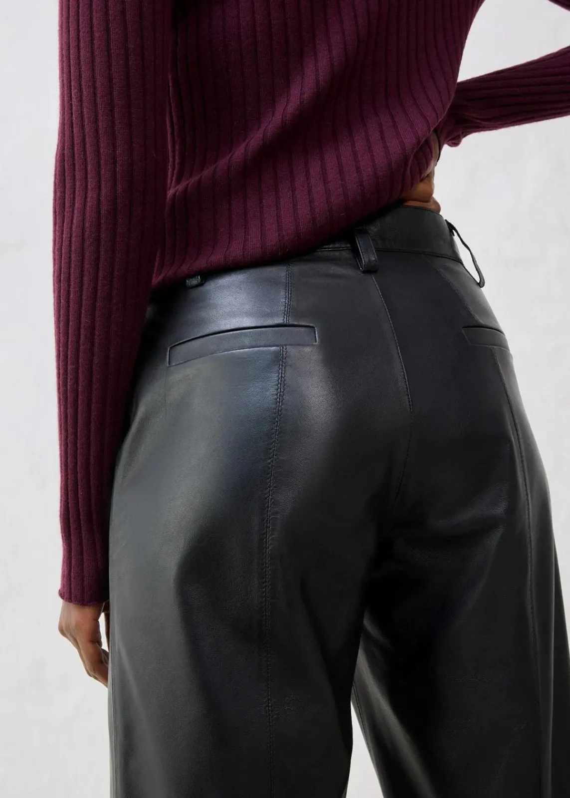 bonprix Bekleidung·Kleider|Premium^Lederhose aus Lammnappa schwarz