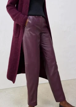 bonprix Bekleidung·Kleider|Premium^Lederhose aus Lammnappa weinrot