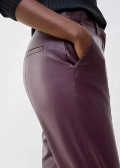 bonprix Bekleidung·Kleider|Premium^Lederhose aus Lammnappa weinrot