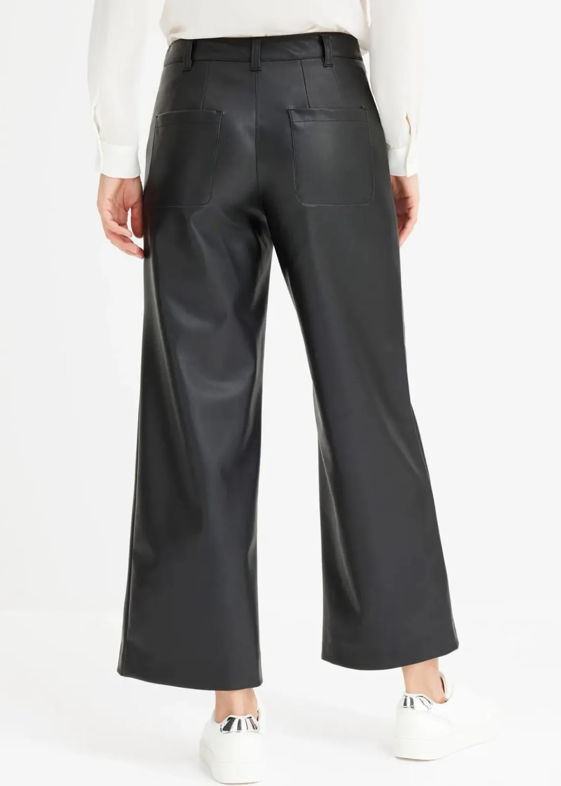 bonprix Bekleidung·Kleider|Hosen^Lederimitat Culotte schwarz