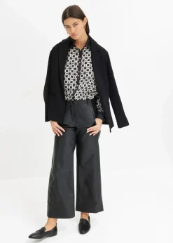 bonprix Bekleidung·Kleider|Hosen^Lederimitat Culotte schwarz