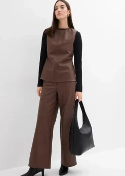 bonprix Hosen|Bekleidung·Kleider^Lederimitat-Hose braun