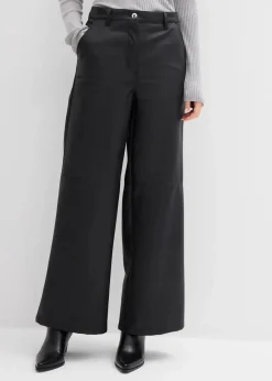 bonprix Bekleidung·Kleider|Hosen^Lederimitat-Hose schwarz