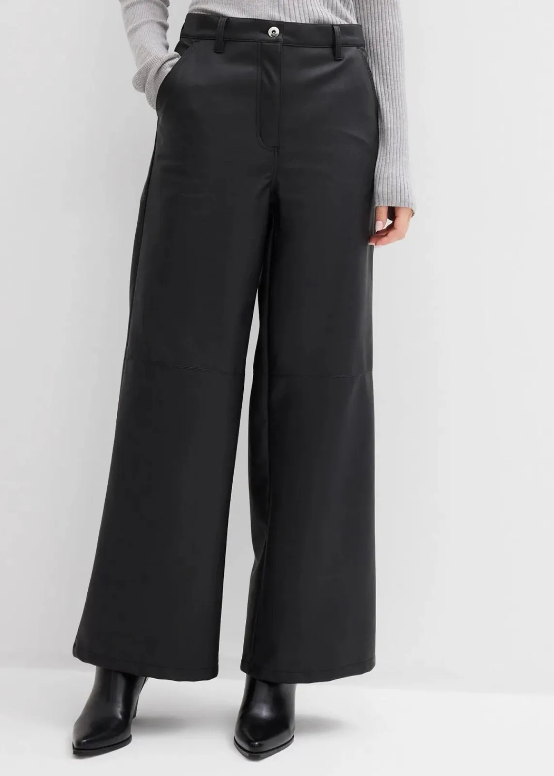 bonprix Bekleidung·Kleider|Hosen^Lederimitat-Hose schwarz