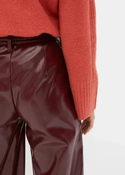 bonprix Bekleidung·Kleider|Hosen^Lederimitat-Hose rubinrot