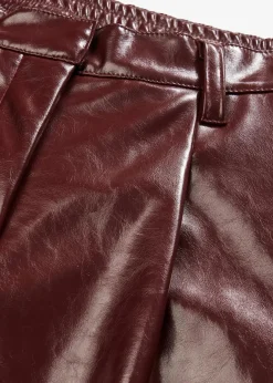 bonprix Bekleidung·Kleider|Hosen^Lederimitat-Hose rubinrot