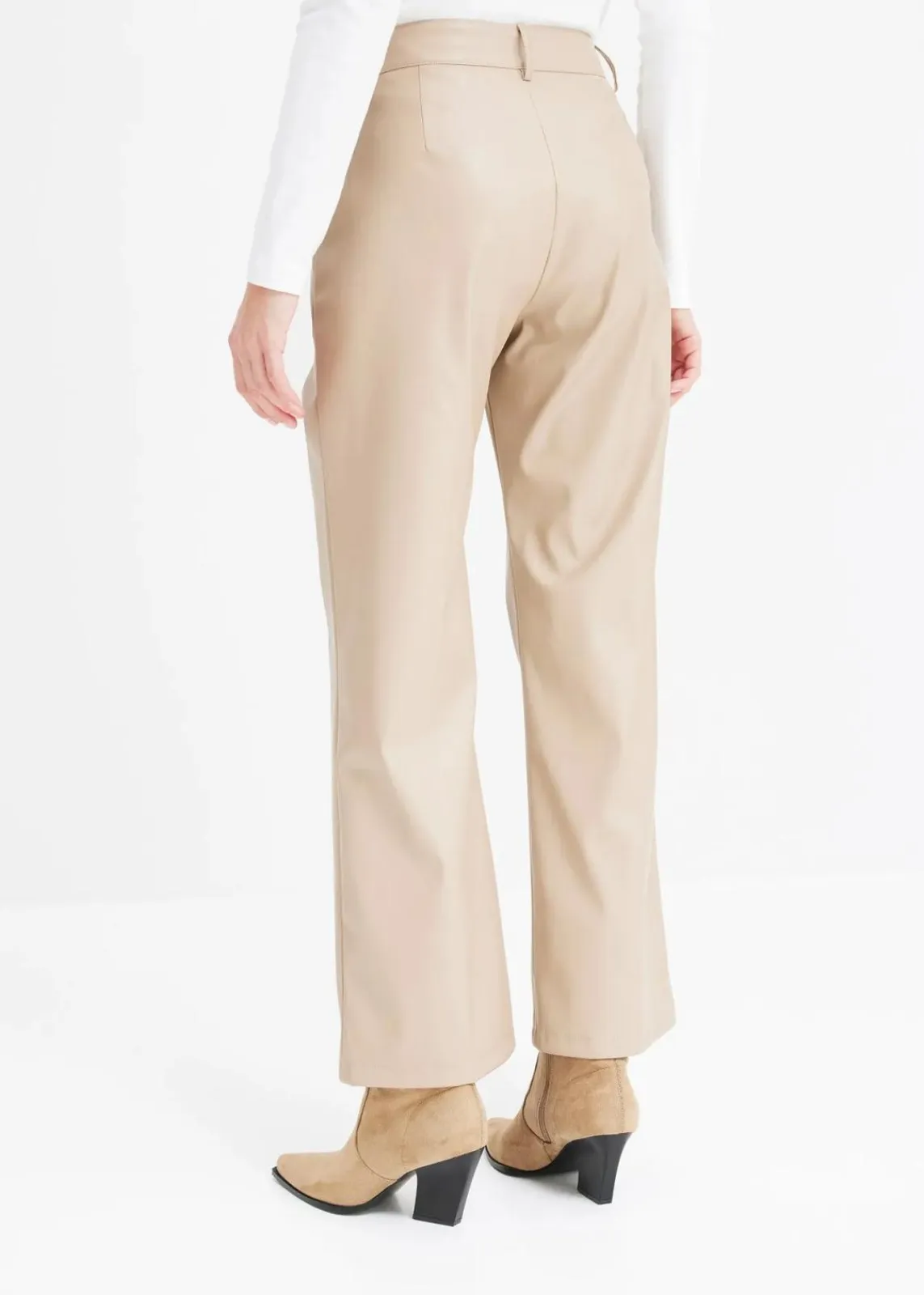 bonprix Bekleidung·Kleider|Hosen^Lederimitat-Hose helltaupe