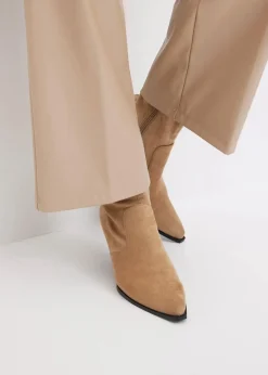 bonprix Bekleidung·Kleider|Hosen^Lederimitat-Hose helltaupe