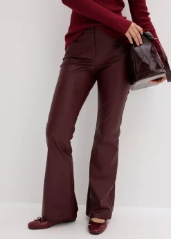bonprix Bekleidung·Kleider|Hosen^Lederimitat-Hose dunkelbeere