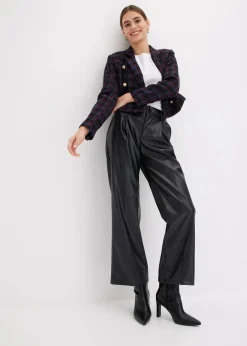 bonprix Hosen|Bekleidung·Kleider^Lederimitat-Hose schwarz