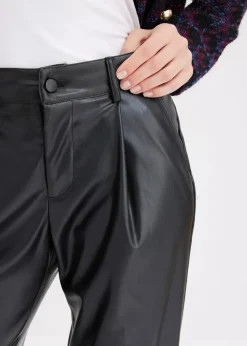 bonprix Hosen|Bekleidung·Kleider^Lederimitat-Hose schwarz