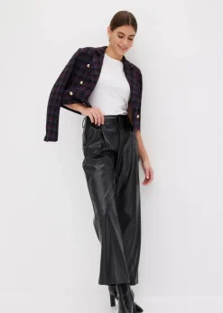 bonprix Hosen|Bekleidung·Kleider^Lederimitat-Hose schwarz