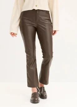 bonprix Bekleidung·Kleider|Hosen^Lederimitat-Hose dunkelbraun