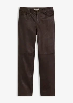 bonprix Hosen^Lederimitat-Hose im Used-Look dunkelbraun
