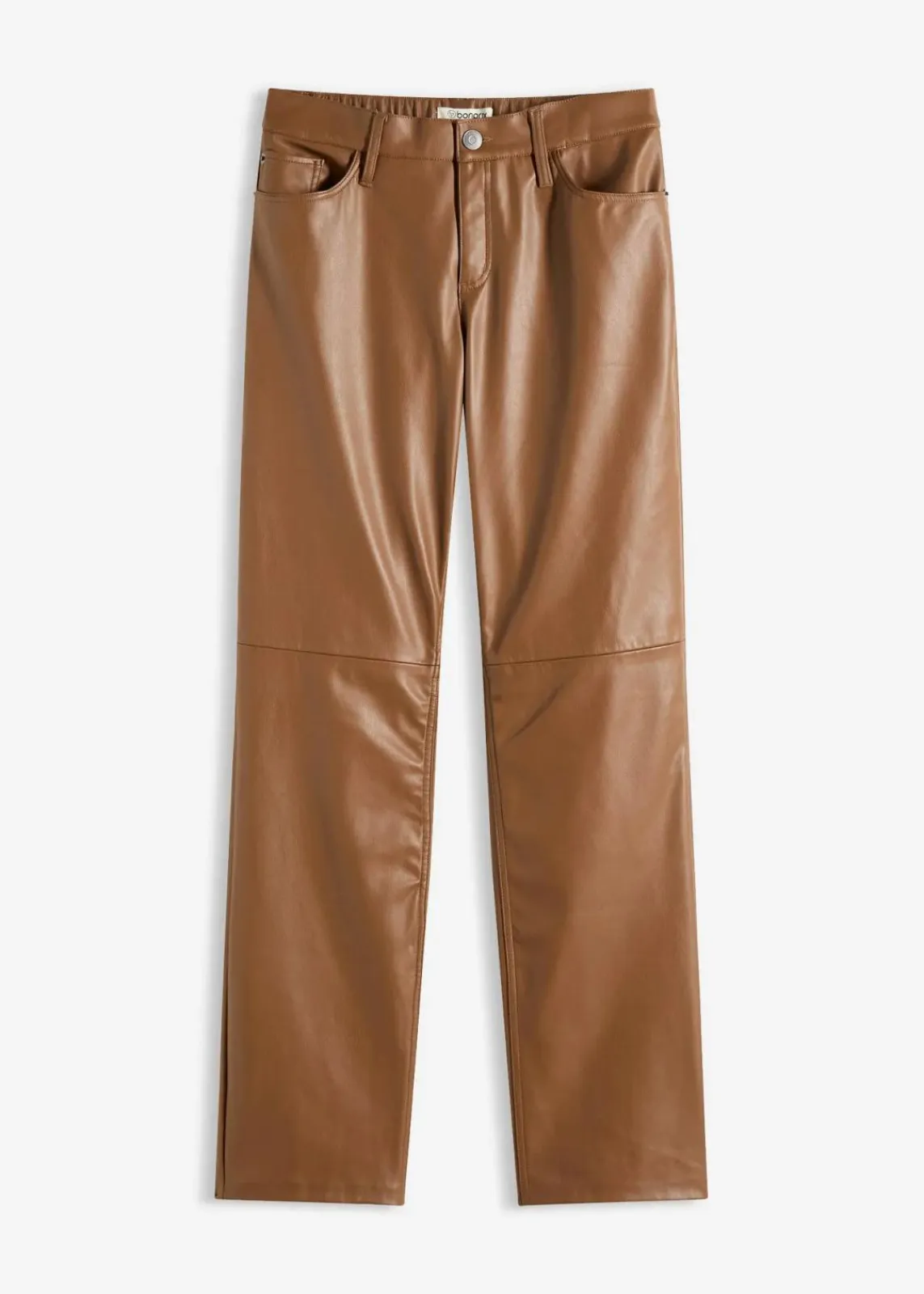bonprix Bekleidung·Kleider|Hosen^Lederimitat-Hose mit Bequembund pimentbraun