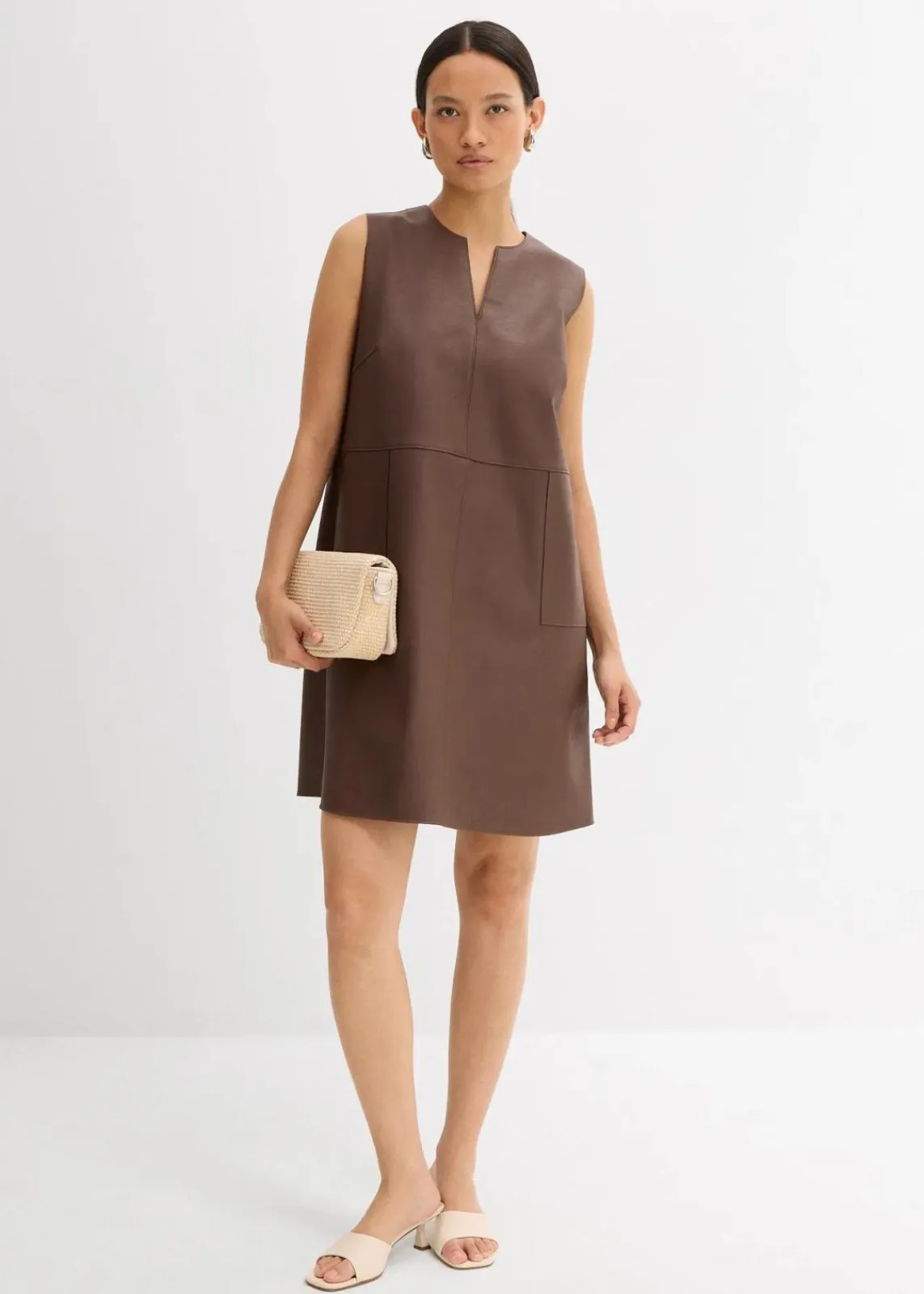 bonprix Kleider^Lederimitat-Kleid braun