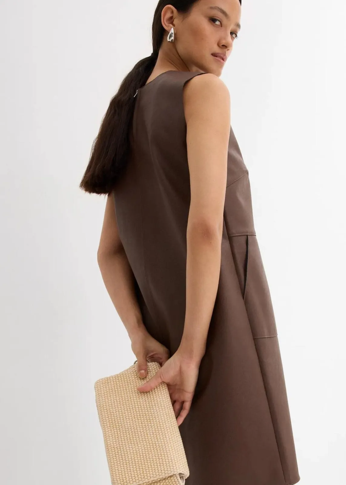 bonprix Kleider^Lederimitat-Kleid braun