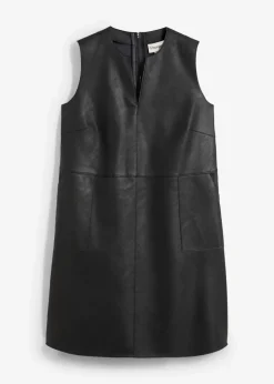 bonprix Kleider^Lederimitat-Kleid schwarz