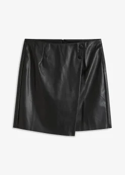 bonprix Bekleidung·Sportbekleidung|Röcke^Lederimitat-Rock schwarz