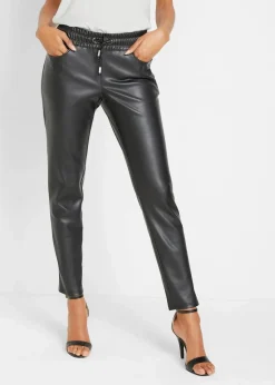 bonprix Hosen|Bekleidung·Kleider^Lederimitat-Schlupfhose schwarz