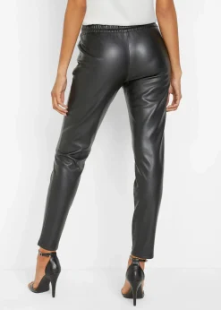 bonprix Hosen|Bekleidung·Kleider^Lederimitat-Schlupfhose schwarz