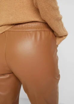 bonprix Bekleidung·Kleider|Hosen^Lederimitat-Schlupfhose mokkabraun