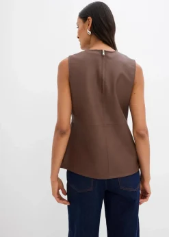 bonprix Shirts & Tops^Lederimitat-Top braun