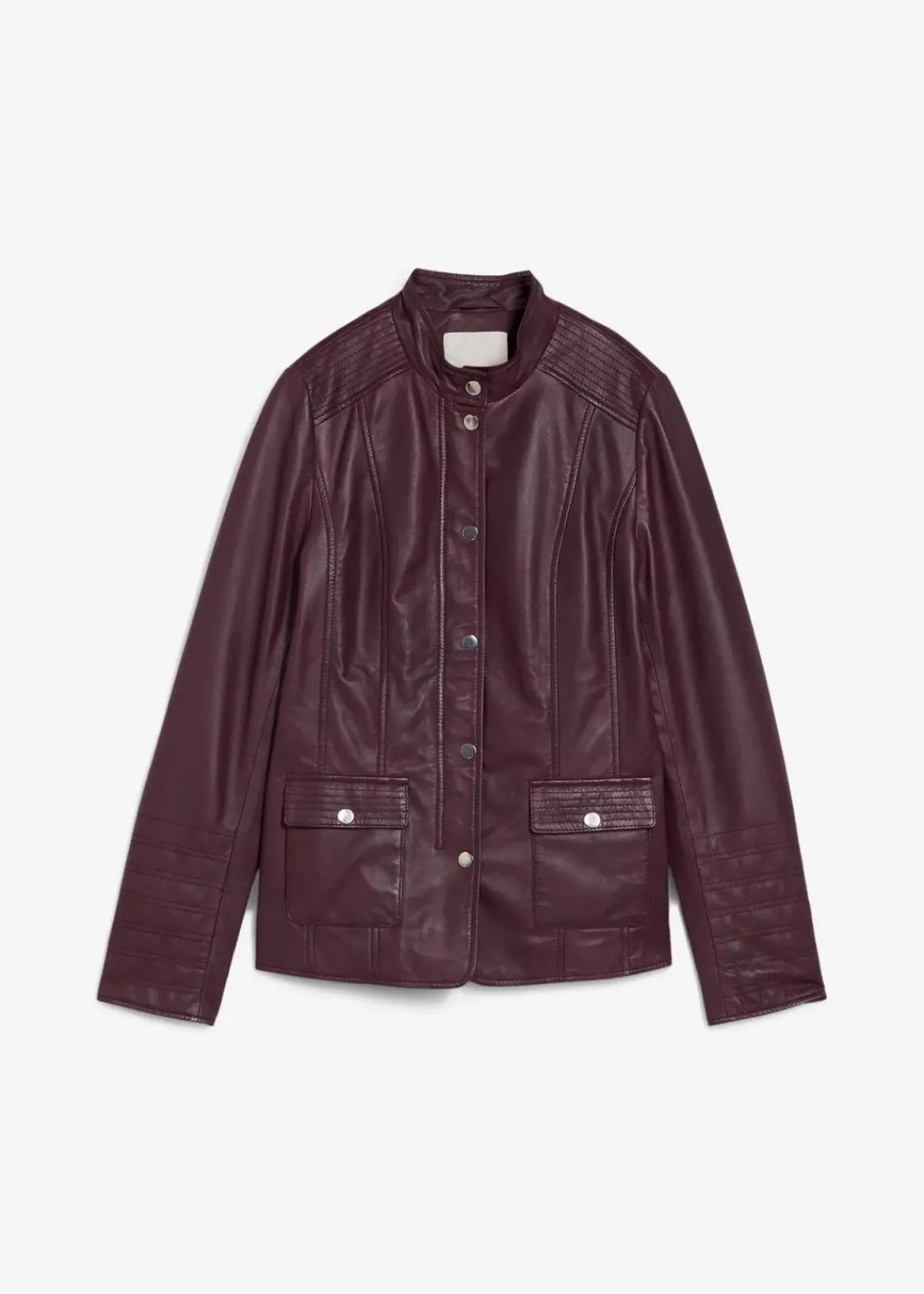 bonprix Bekleidung·Hosen|Jacken & Mäntel^Lederjacke aus Lammnappa weinrot