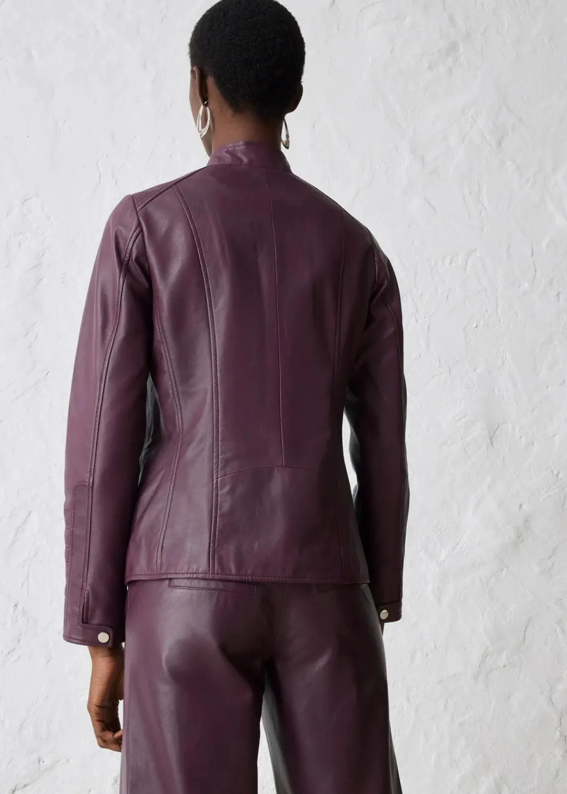 bonprix Bekleidung·Hosen|Jacken & Mäntel^Lederjacke aus Lammnappa weinrot