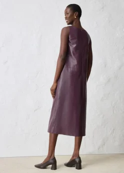 bonprix Kleider|Bekleidung·Pullover & Strickjacken^Lederkleid aus Lammnappa weinrot