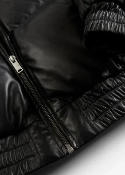 bonprix Bekleidung·Hosen|Premium^Leder-Steppjacke aus Lammnappa schwarz