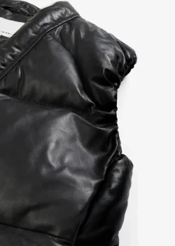 bonprix Jacken & Mäntel|Bekleidung·Hosen^Leder-Steppweste aus Lammnappa schwarz