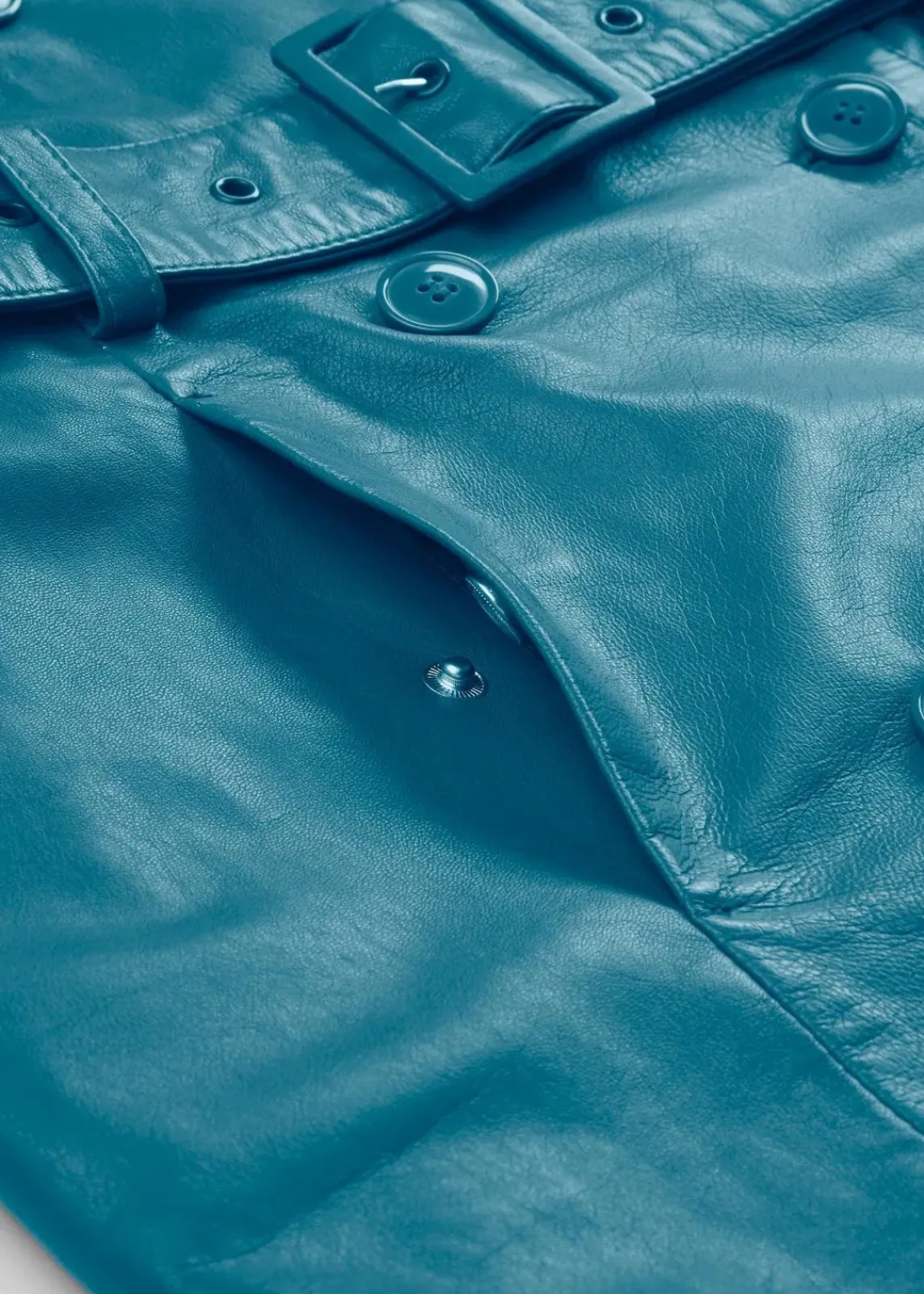 bonprix Bekleidung·Hosen|Premium^Leder-Trenchcoat aus Lammnappa pfeffergrün