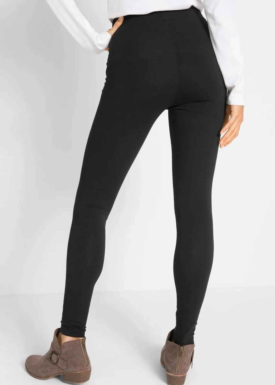 bonprix Bekleidung·Kleider|Hosen^Leggings aus Baumwoll-Mix schwarz