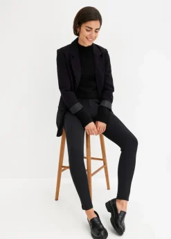 bonprix Bekleidung·Kleider|Hosen^Leggings aus fließendem Viskose-Mix schwarz